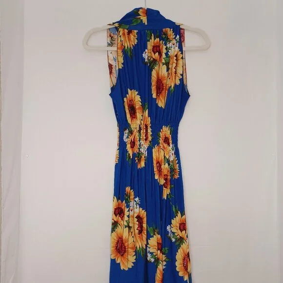 Women's Jensemingxia Sunflower Midi Spring/Summer Dress Size Med Very Stretchy - Picture 3 of 7